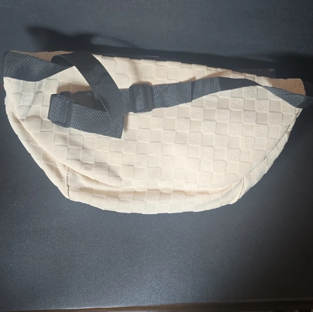 Cream Textured Backpack